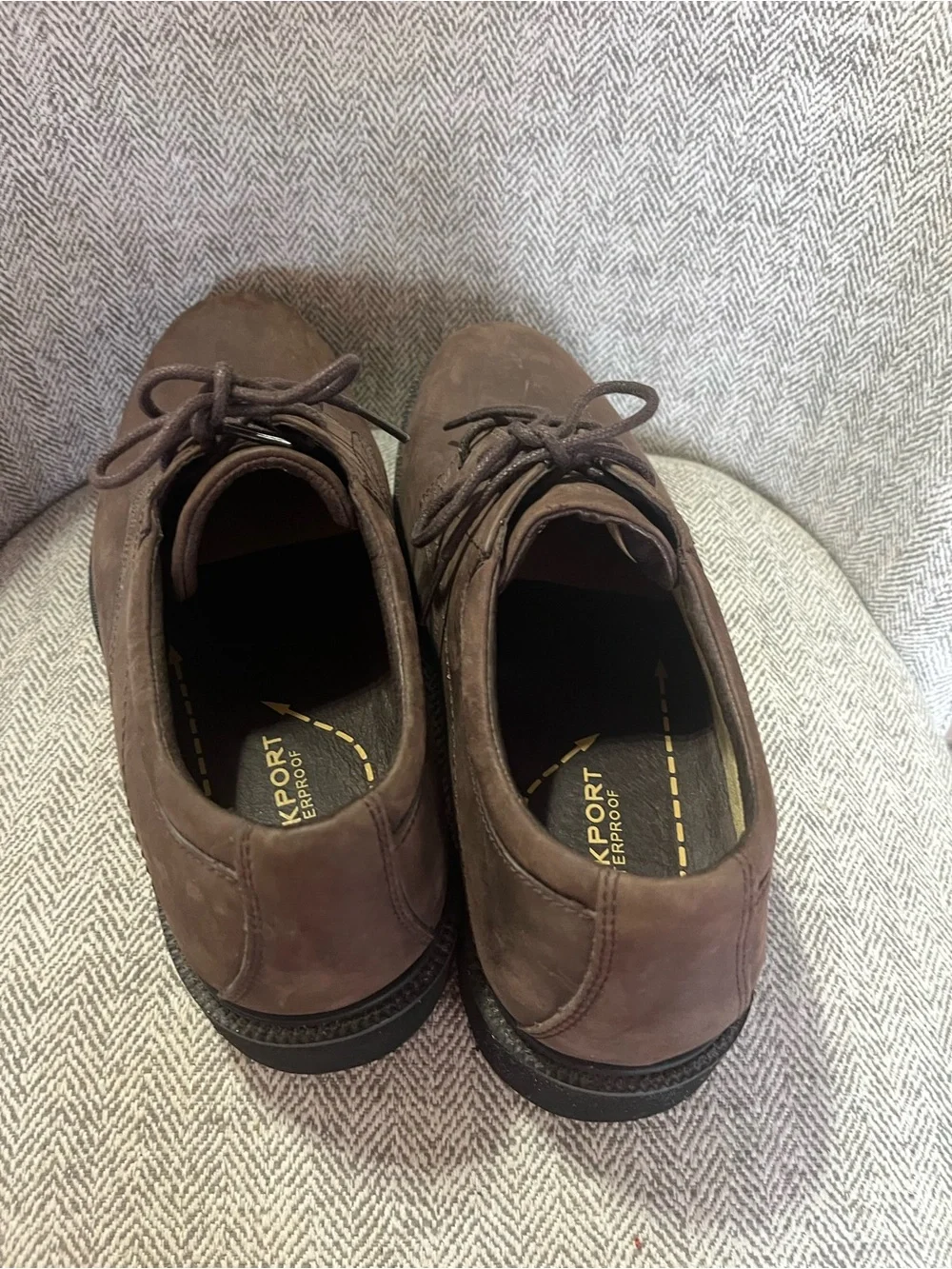 Rockport Waterproof Brown Leather Oxford Shoes Men’s Size 10.5 M APM2703X
